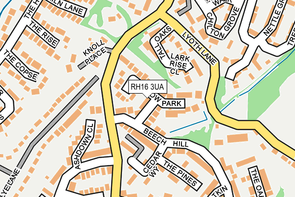 RH16 3UA map - OS OpenMap – Local (Ordnance Survey)
