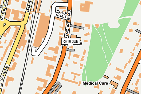 RH16 3UB map - OS OpenMap – Local (Ordnance Survey)