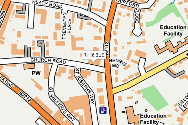 RH16 3UE map - OS OpenMap – Local (Ordnance Survey)
