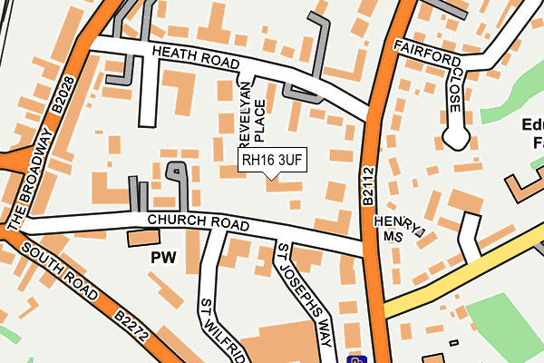 RH16 3UF map - OS OpenMap – Local (Ordnance Survey)