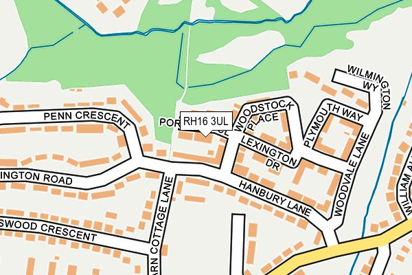 RH16 3UL map - OS OpenMap – Local (Ordnance Survey)