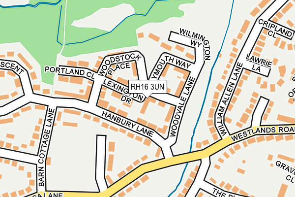 RH16 3UN map - OS OpenMap – Local (Ordnance Survey)