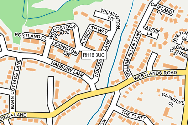 RH16 3UQ map - OS OpenMap – Local (Ordnance Survey)