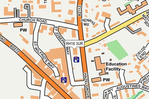 RH16 3UR map - OS OpenMap – Local (Ordnance Survey)