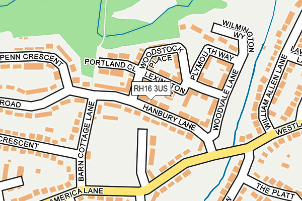 RH16 3US map - OS OpenMap – Local (Ordnance Survey)