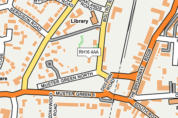 RH16 4AA map - OS OpenMap – Local (Ordnance Survey)