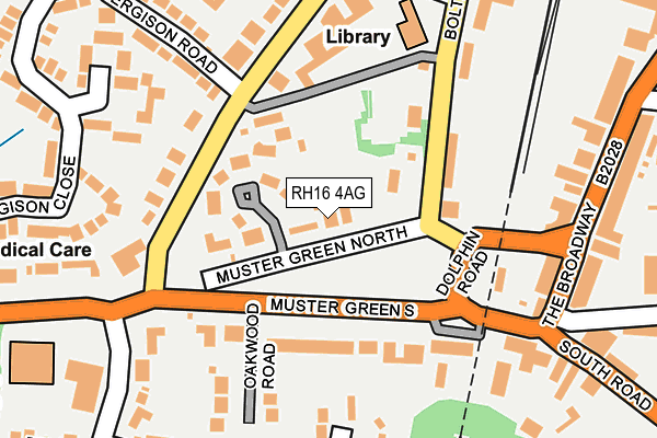 RH16 4AG map - OS OpenMap – Local (Ordnance Survey)