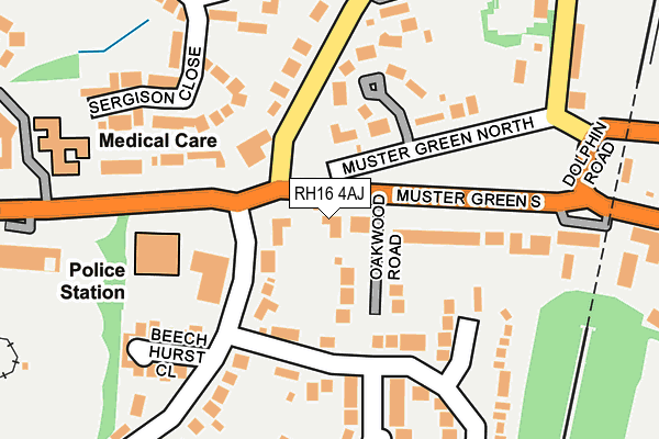 RH16 4AJ map - OS OpenMap – Local (Ordnance Survey)