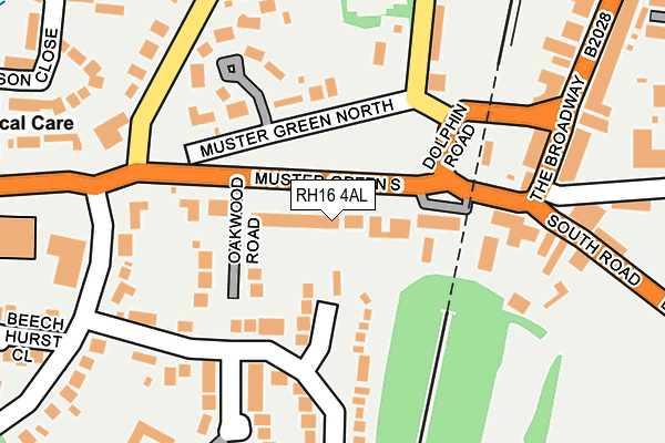 RH16 4AL map - OS OpenMap – Local (Ordnance Survey)