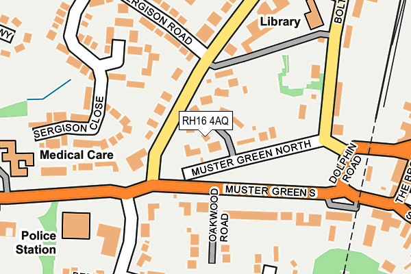 RH16 4AQ map - OS OpenMap – Local (Ordnance Survey)