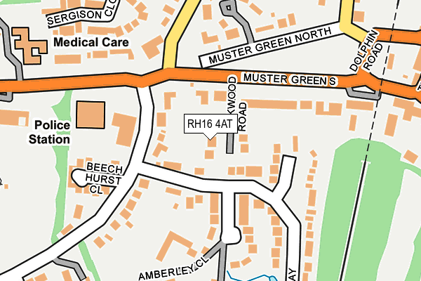 RH16 4AT map - OS OpenMap – Local (Ordnance Survey)