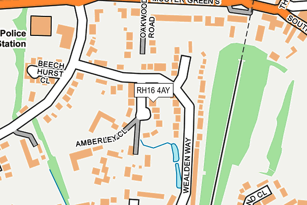 RH16 4AY map - OS OpenMap – Local (Ordnance Survey)