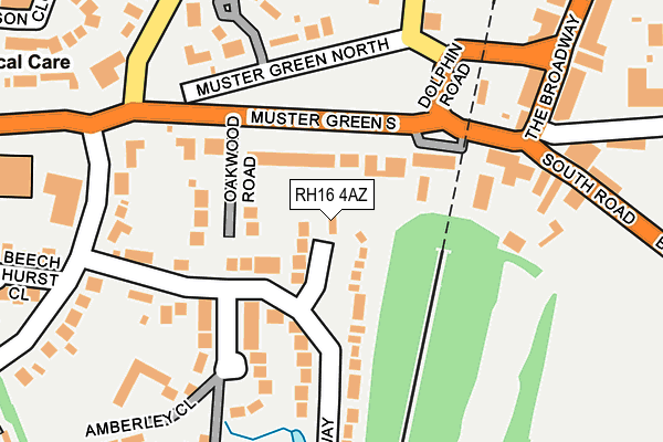 RH16 4AZ map - OS OpenMap – Local (Ordnance Survey)