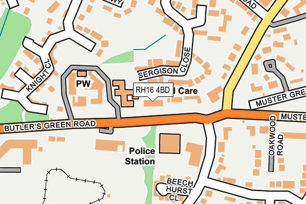 RH16 4BD map - OS OpenMap – Local (Ordnance Survey)