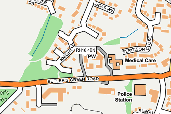 RH16 4BN map - OS OpenMap – Local (Ordnance Survey)