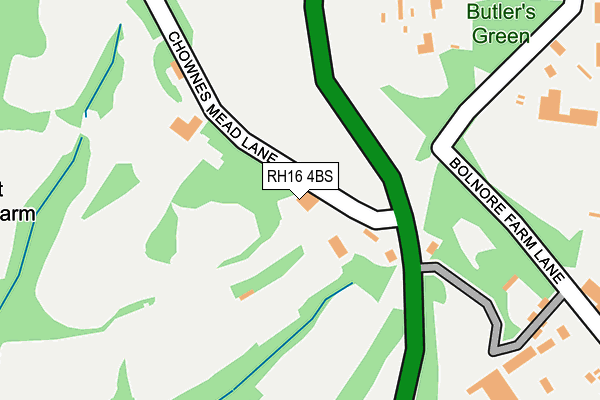 RH16 4BS map - OS OpenMap – Local (Ordnance Survey)