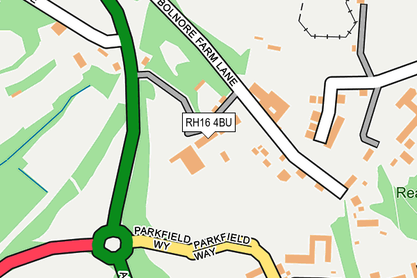 RH16 4BU map - OS OpenMap – Local (Ordnance Survey)