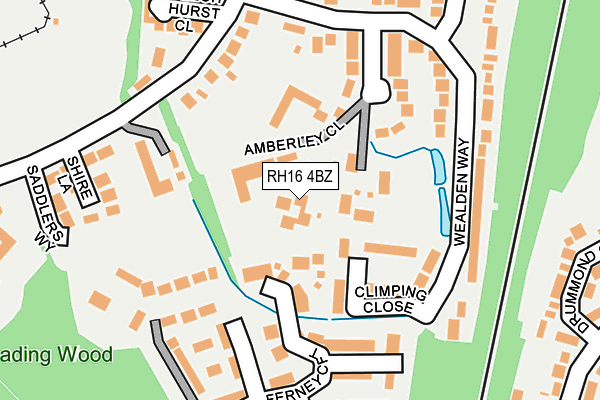 RH16 4BZ map - OS OpenMap – Local (Ordnance Survey)