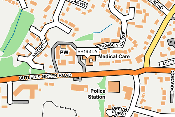 RH16 4DA map - OS OpenMap – Local (Ordnance Survey)