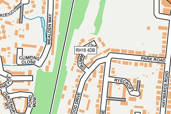 RH16 4DB map - OS OpenMap – Local (Ordnance Survey)