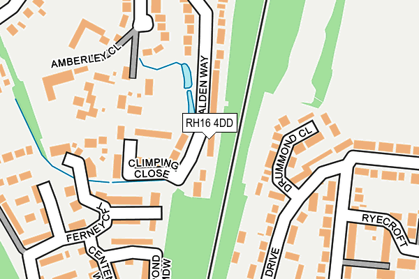 RH16 4DD map - OS OpenMap – Local (Ordnance Survey)