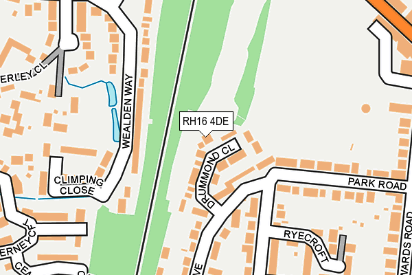 RH16 4DE map - OS OpenMap – Local (Ordnance Survey)