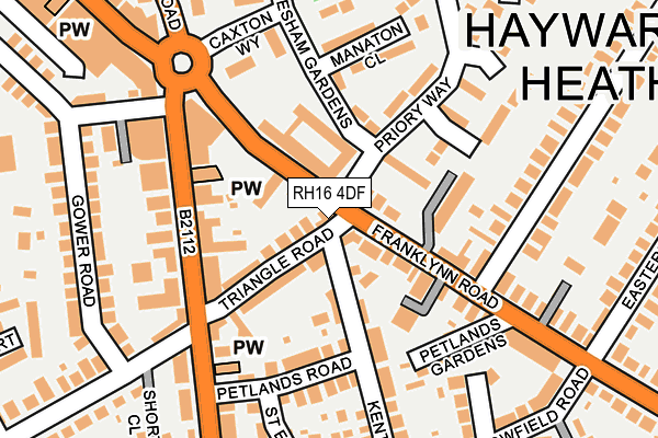 RH16 4DF map - OS OpenMap – Local (Ordnance Survey)