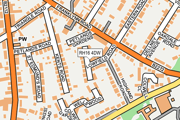RH16 4DW map - OS OpenMap – Local (Ordnance Survey)