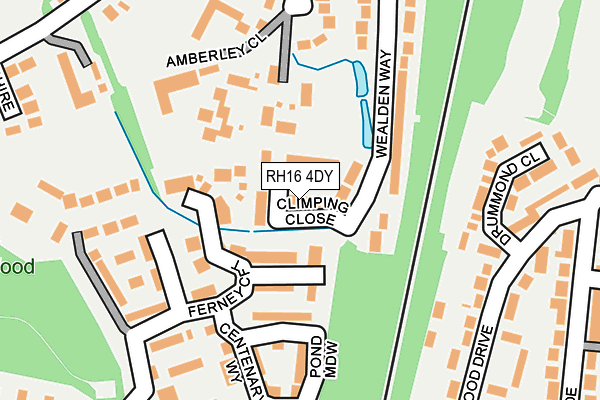 RH16 4DY map - OS OpenMap – Local (Ordnance Survey)