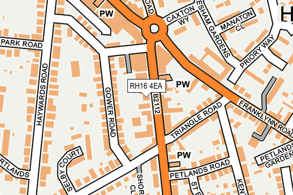 RH16 4EA map - OS OpenMap – Local (Ordnance Survey)