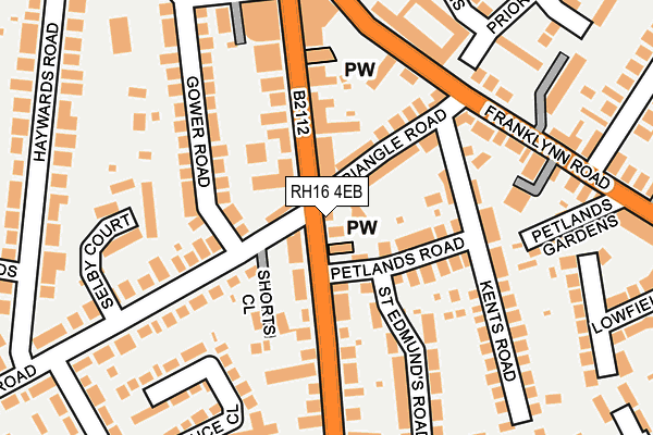 RH16 4EB map - OS OpenMap – Local (Ordnance Survey)