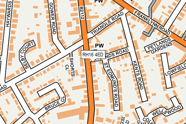 RH16 4ED map - OS OpenMap – Local (Ordnance Survey)