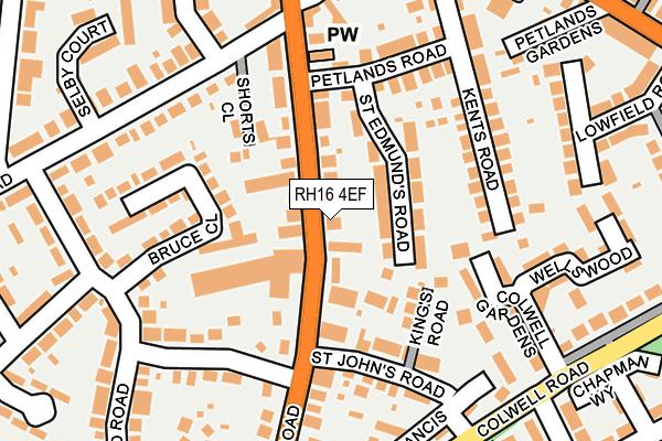 RH16 4EF map - OS OpenMap – Local (Ordnance Survey)