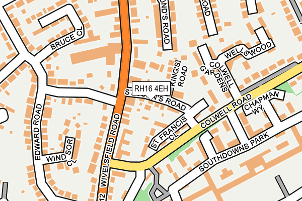 RH16 4EH map - OS OpenMap – Local (Ordnance Survey)