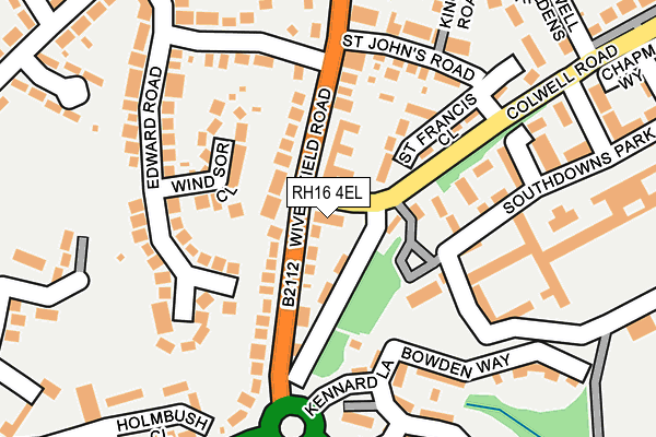 RH16 4EL map - OS OpenMap – Local (Ordnance Survey)