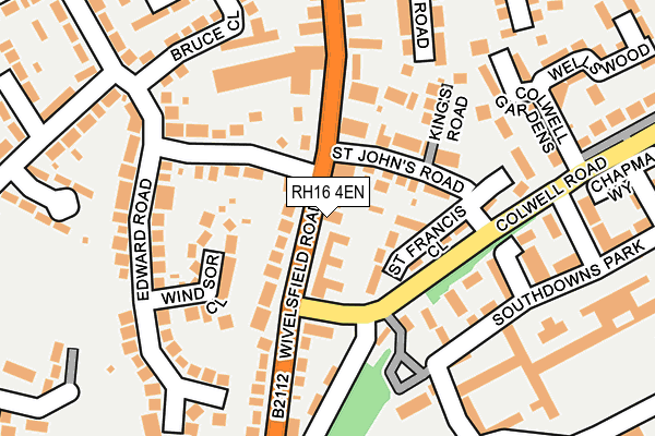 RH16 4EN map - OS OpenMap – Local (Ordnance Survey)