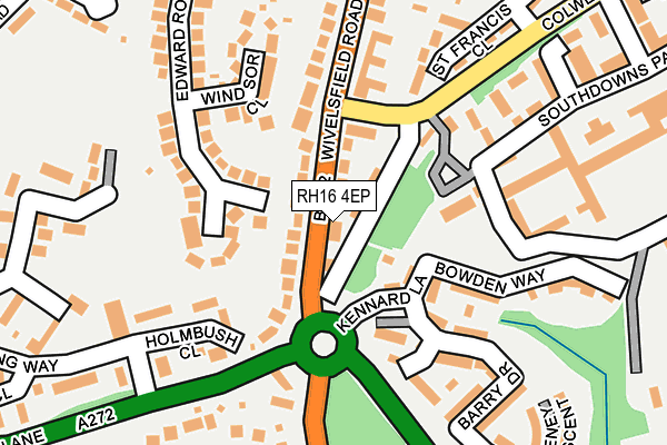 RH16 4EP map - OS OpenMap – Local (Ordnance Survey)