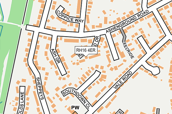 RH16 4ER map - OS OpenMap – Local (Ordnance Survey)