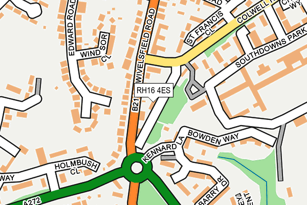RH16 4ES map - OS OpenMap – Local (Ordnance Survey)