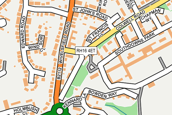 RH16 4ET map - OS OpenMap – Local (Ordnance Survey)