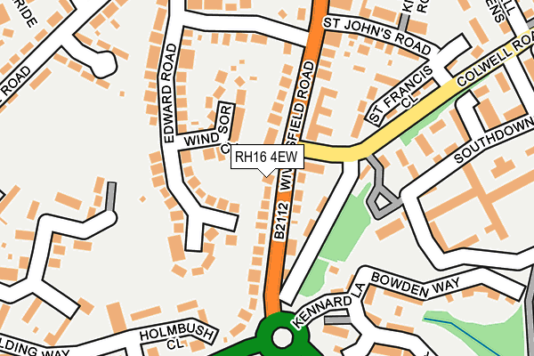 RH16 4EW map - OS OpenMap – Local (Ordnance Survey)