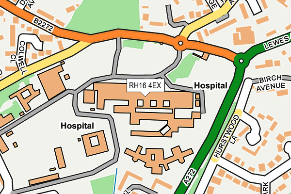 RH16 4EX map - OS OpenMap – Local (Ordnance Survey)