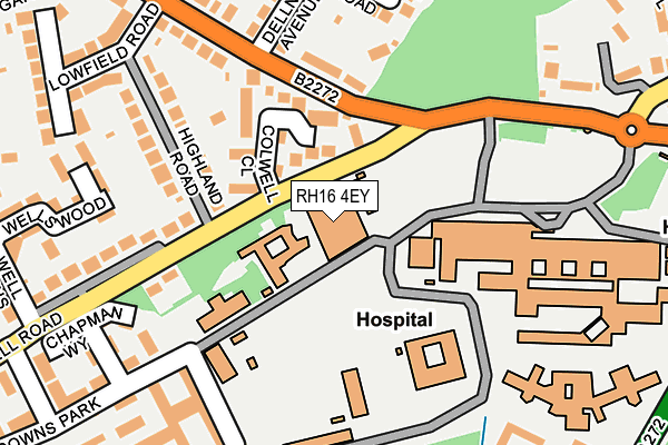 RH16 4EY map - OS OpenMap – Local (Ordnance Survey)