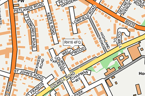RH16 4FQ map - OS OpenMap – Local (Ordnance Survey)