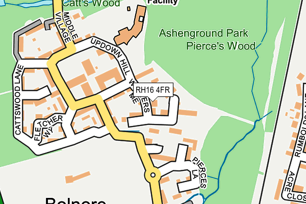 RH16 4FR map - OS OpenMap – Local (Ordnance Survey)