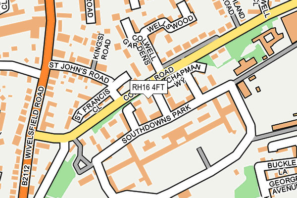 RH16 4FT map - OS OpenMap – Local (Ordnance Survey)