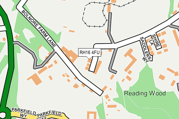 RH16 4FU map - OS OpenMap – Local (Ordnance Survey)