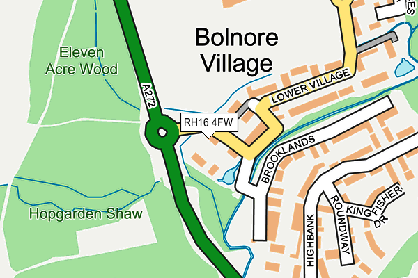 RH16 4FW map - OS OpenMap – Local (Ordnance Survey)