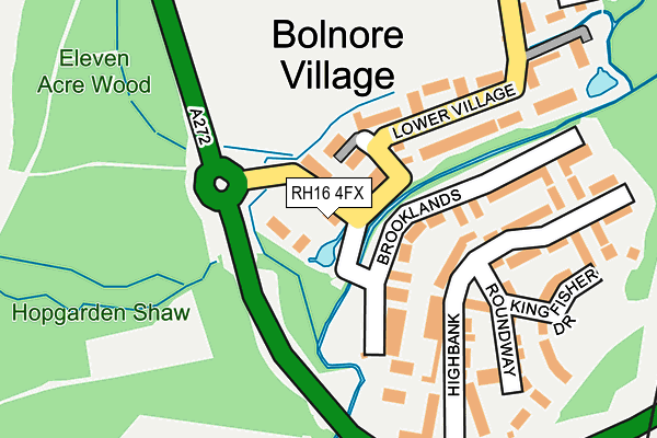 RH16 4FX map - OS OpenMap – Local (Ordnance Survey)