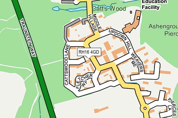 RH16 4GD map - OS OpenMap – Local (Ordnance Survey)